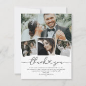 シンプルエレガントハート結婚の写真 サンキューカード (正面)