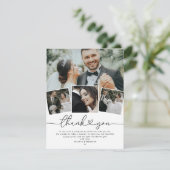 シンプルエレガントハート結婚の写真 サンキューカード (スタンド正面)