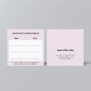 シンプルエレガントバラホワイトヘアサロン 予約カード