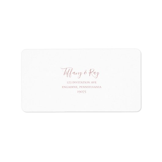 シンプルエレガントバラ金ゴールドRSVP住所 シール (正面)