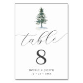 シンプルエレガントパイン結婚ズ テーブルナンバー (正面)