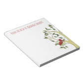 シンプルエレガントパトリッジナシツリークリスマス ノートパッド (アングル)