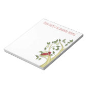 シンプルエレガントパトリッジナシツリークリスマス ノートパッド (回転)