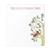 シンプルエレガントパトリッジナシツリークリスマス ノートパッド (正面)