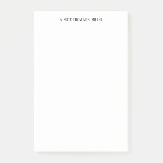 シンプルエレガントパーソナライズされた先生 ポストイット (正面)