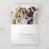 シンプルエレガントパーソナライズされた写真 箔グリーティングカード (内側レイダウン)