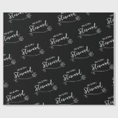 シンプルエレガントパーソナライズされた名結婚の ラッピングペーパー (フラット)