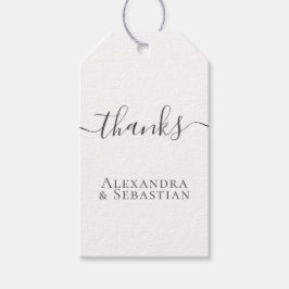 シンプルエレガントパーソナライズされた結婚の感謝 ギフトタグ