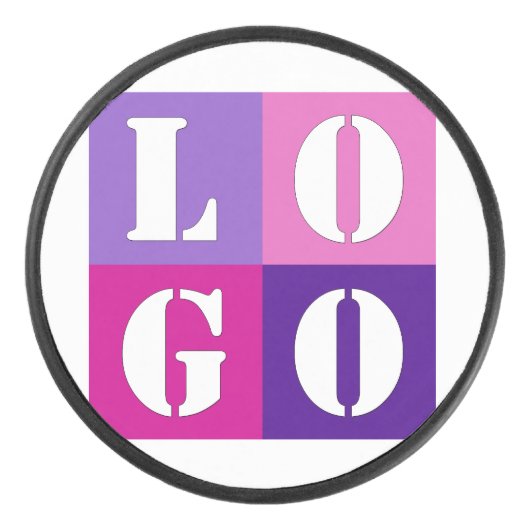 シンプルエレガントパーソナライズされた結婚カスタムアイディア アイスホッケーパック (正面)