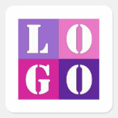 シンプルエレガントパーソナライズされた結婚カスタムアイディア スクエアシール (正面)