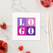 シンプルエレガントパーソナライズされた結婚カスタムアイディア スタンダードカクテルナプキン (インサイチュ)