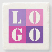 シンプルエレガントパーソナライズされた結婚カスタムアイディア ストーンコースター (正面)