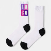 シンプルエレガントパーソナライズされた結婚カスタムアイディア ソックス (左)