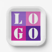 シンプルエレガントパーソナライズされた結婚カスタムアイディア ペーパープレート (正面)