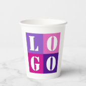 シンプルエレガントパーソナライズされた結婚カスタムアイディア 紙コップ (裏面)