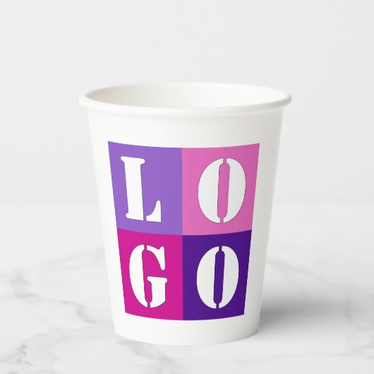 シンプルエレガントパーソナライズされた結婚カスタムアイディア 紙コップ (正面)