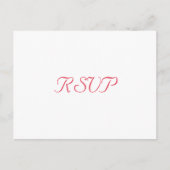 シンプルエレガントパーティーイベント結婚の応答RSVP ポストカード (正面)