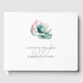 シンプルエレガントビーチ結婚式波 ゲストブック