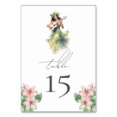 シンプルエレガントビーチ結婚式 テーブルナンバー (正面)