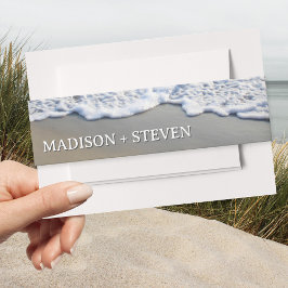 シンプルエレガントビーチ結婚式 招待状ベリーバンド
