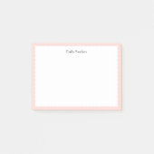 シンプルエレガントピンクスカロ縁ど水玉模様 ポストイット (正面)