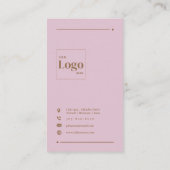 シンプルエレガントピンクソーシャルメディアLinkedIn 名刺 (裏面)