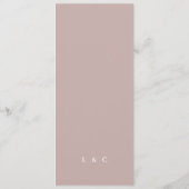 シンプルエレガントピンクチューペ結婚書道 メニュー (裏面)