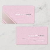 シンプルエレガントピンクテクスチャプロフェッショナルカスタム 名刺 (正面/裏面)