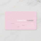 シンプルエレガントピンクテクスチャプロフェッショナルカスタム 名刺 (裏面)