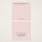 シンプルエレガントピンクブラックハートイヤリングディスプレイ (正面&裏面)