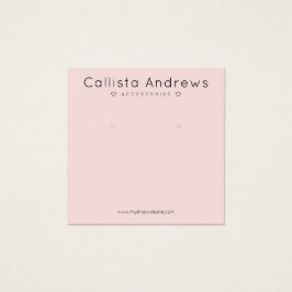 シンプルエレガントピンクブラックハートイヤリングディスプレイ