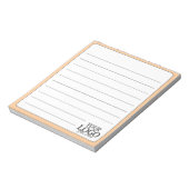 シンプルエレガントピーチのロゴライン ノートパッド (回転)