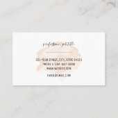 シンプルエレガントピーチウォータープロフェッショナル 名刺 (裏面)