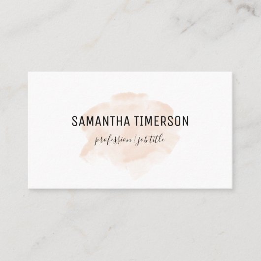 シンプルエレガントピーチウォータープロフェッショナル 名刺 (正面)