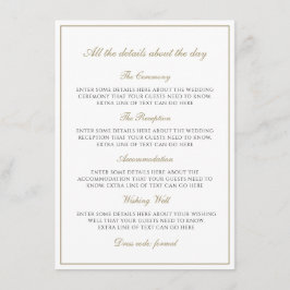 シンプルエレガントフェイククラシック金ゴールド詳細 エンクロージャーカード