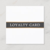 シンプルエレガントフェイク金ゴールドグストライプレイロイヤリティカード ロイヤリティカード (正面)