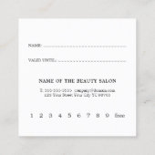 シンプルエレガントフェイク金ゴールドグストライプレイロイヤリティカード ロイヤリティカード (裏面)