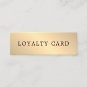シンプルエレガントフェイク金ゴールドストライプ美しい ロイヤリティカード (正面)