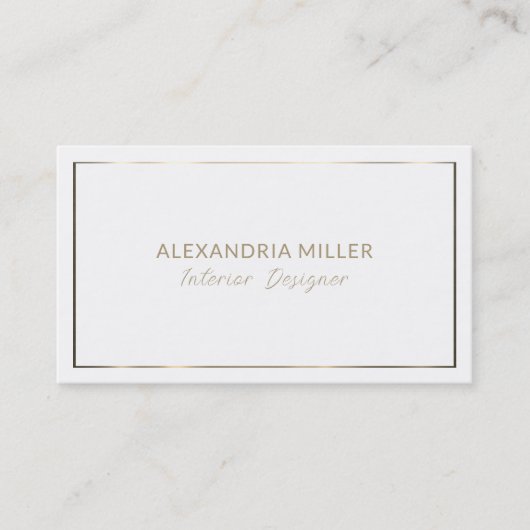 シンプルエレガントフェイク金ゴールド 名刺 (正面)