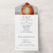 シンプルエレガントフォトウェディングRSVP オールインワン招待状 (内側)