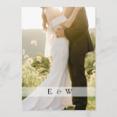 シンプルエレガントフォトオーバーレイ結婚ズ メニュー (裏面)