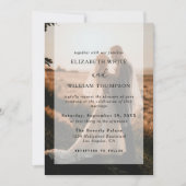 シンプルエレガントフォトオーバーレイ結婚ズ 招待状 (正面)