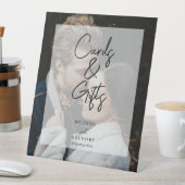 シンプルエレガントフォトオーバーレイ結婚式カード&ギフト 台座サイン (インサイチュ)