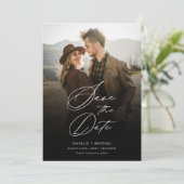 シンプルエレガントフォトオーバーレイ結婚式 招待状 (スタンド正面)