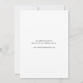 シンプルエレガントフォトオーバーレイ結婚式 招待状 (裏面)