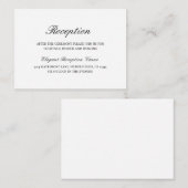 シンプルエレガントフォーマル伝統的結婚s エンクロージャーカード (正面/裏面)