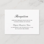 シンプルエレガントフォーマル伝統的結婚s エンクロージャーカード (正面)