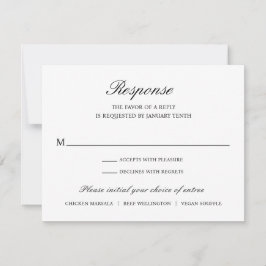 シンプルエレガントフォーマル伝統的結婚s 出欠カード