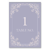 シンプルエレガントフランスの薄紫ヴィンテージ縁ど テーブルナンバー (裏面)