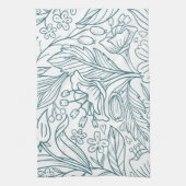 シンプルエレガントフローラハイ葉ビスカス | キッチンタオル (縦)